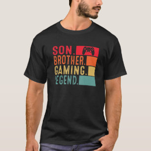 Son Brother Gaming Legend Video Gamer  For Boys Ki T-Shirt