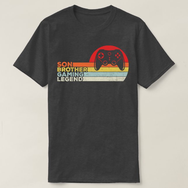 Son Brother GamingFunny Gaming Quote Retro Gift T-Shirt (Design Front)