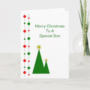 Son Christmas Card Christmas Tree Design