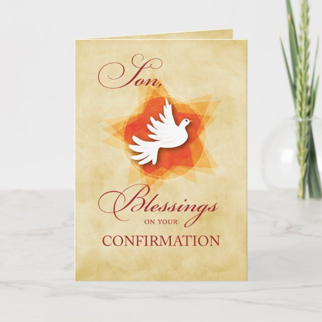 Son, Confirmation Congratulations Blessings Card (Front)