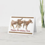 Son Cute Wolf Pups  Birthday Card<br><div class="desc">Here's a great birthday card for that animal,  nature or wildlife fan.</div>