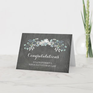 Son & Daughter In Law Congratulations Chalkboard Card