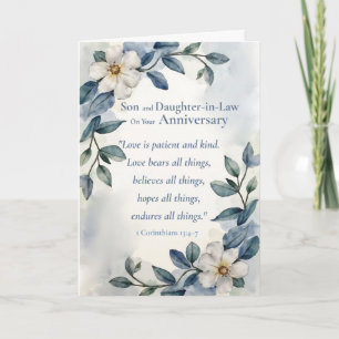 Son Daughter in Law Religious Anniversary Love Card