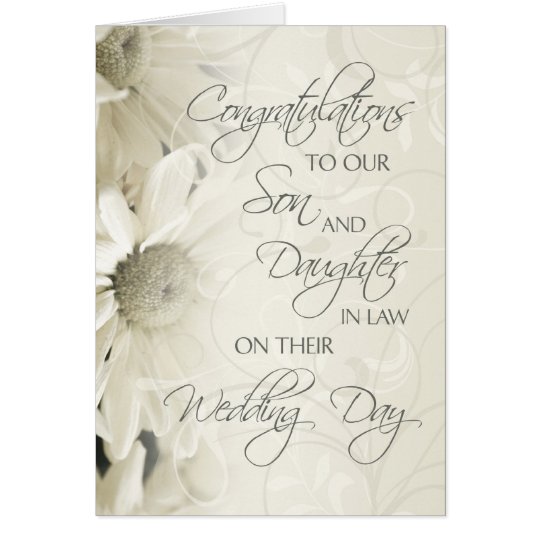  Son Daughter In Law Wedding Congratulations Card Zazzle