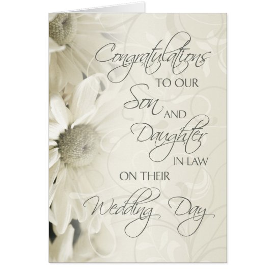 Son Daughter In Law Wedding Congratulations Card Zazzle