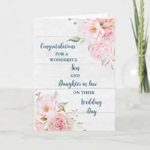 Son & Daughter in Law Wedding Day Congratulations Card