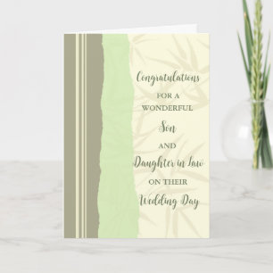 Son & Daughter in Law Wedding Day Congratulations Card