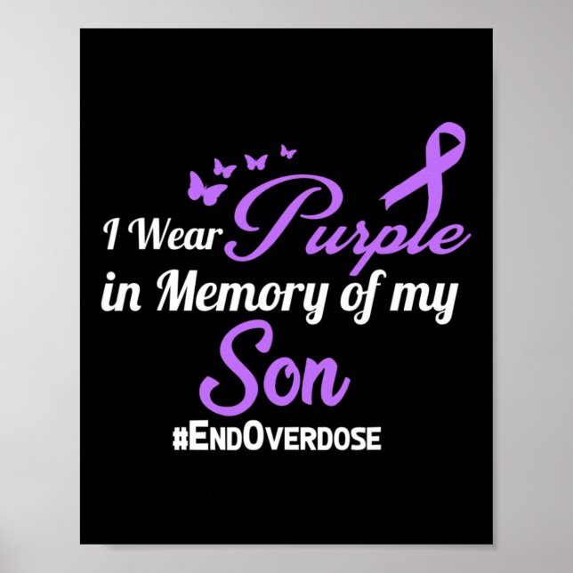 Son Drug Overdose Awareness Memory  Poster (Front)
