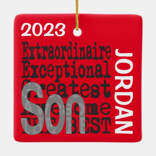 Son Extraordinaire CUSTOM Ceramic Ornament (Back)