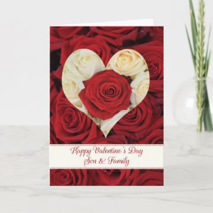 Son & Family   Happy Valentine's Day Roses Holiday Card