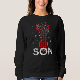 Son Family Matching Pajama Christmas Red Plaid Nos Sweatshirt