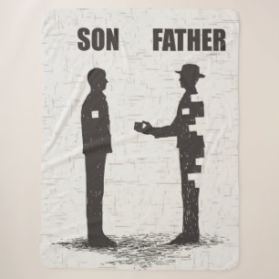 Son Father Gift For Father From Son, Best Dad Sherpa Blanket
