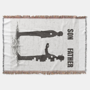 Son Father Gift For Father From Son, Best Dad Throw Blanket