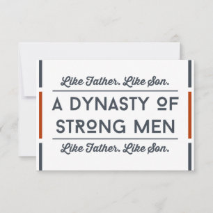 Son Fathers day Card,Typography Strong Funny Son Card