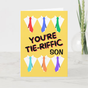Son Father's Day Tie-riffic Shirts and Ties Card