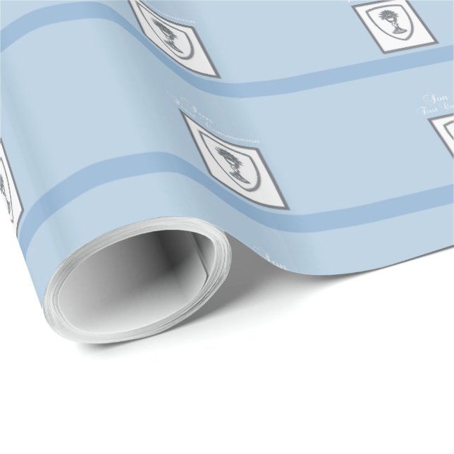 Son, First Communion Silver Chalice Wrapping Paper (Roll Corner)