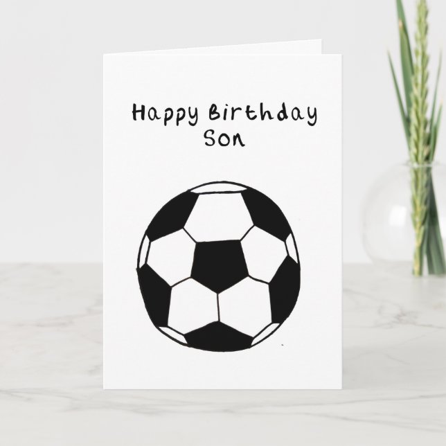 Son Football Birthday Card (Front)