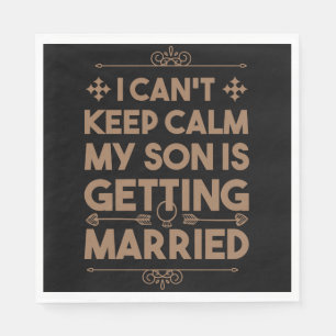 Son Getting Married Bachelorette Wedding Party Napkin