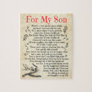 Son Gift   For My Son Thank You For Adding So Much Jigsaw Puzzle