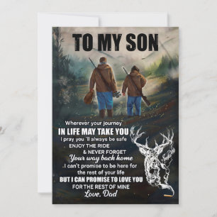 Son Gifts   Letter To My Son Love From Dad Holiday Card