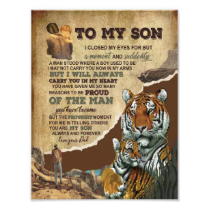 Son Gifts Letter To My Son Love From Dad Photo Print