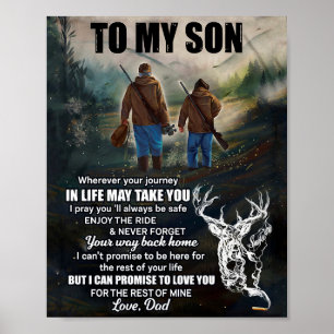 Son Gifts   Letter To My Son Love From Dad Poster