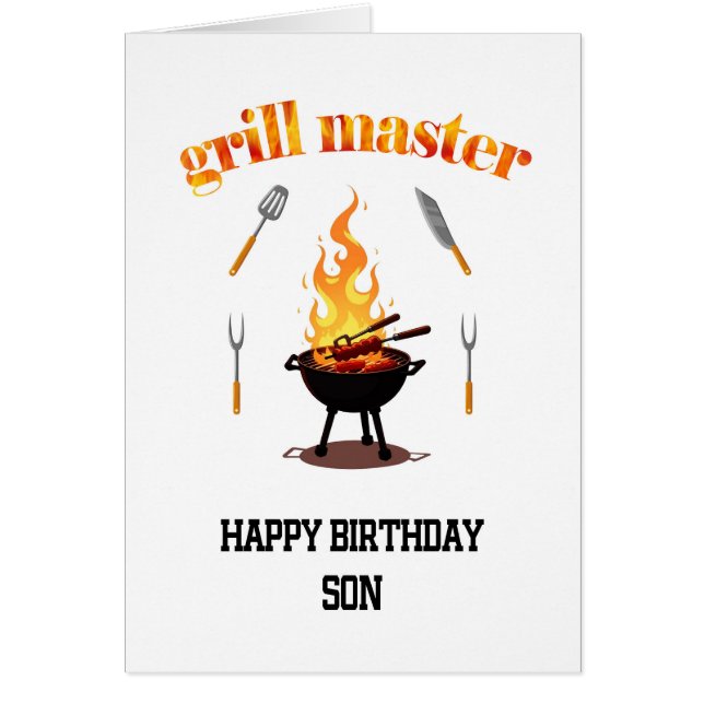 Son Grill Master Birthday  (Front)