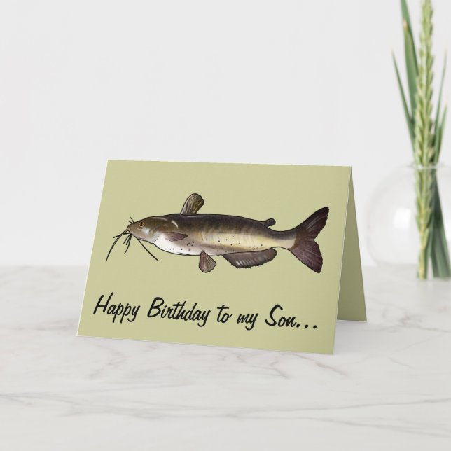 Son Happy Birthday: Catfish Card (Front)