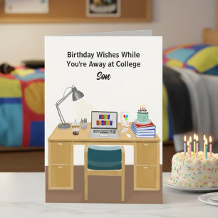 Son Happy Birthday College Dorm Celebration Card