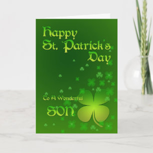 Son, Happy St Patrick's day card