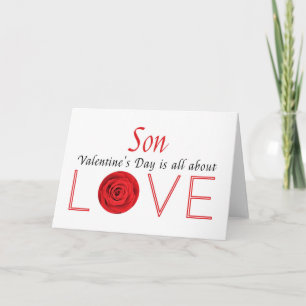 Son  Happy Valentine's Day Roses Holiday Card