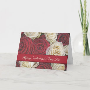 Son  Happy Valentine's Day Roses Holiday Card