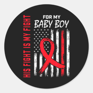 Son Heart Disease Awareness Month Products America Classic Round Sticker