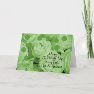 Son & Husband  St. Patrick's Irish roses Card
