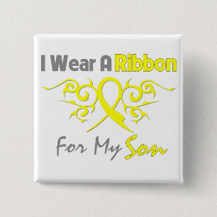 Son - I Wear A Yellow Ribbon Military Support 15 Cm Square Badge