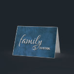 Son In Law Birthday Blue Leather  Card<br><div class="desc">Blue leather background for son-in-law's birthday.
Inside text can be changed for any family member.</div>