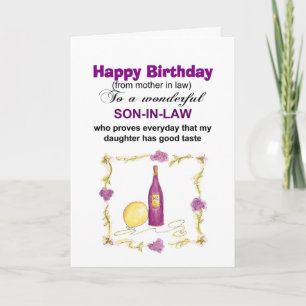 son in law birthday card