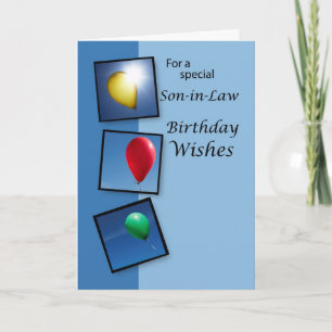 Son-in-Law Birthday Wishes, Balloons Card