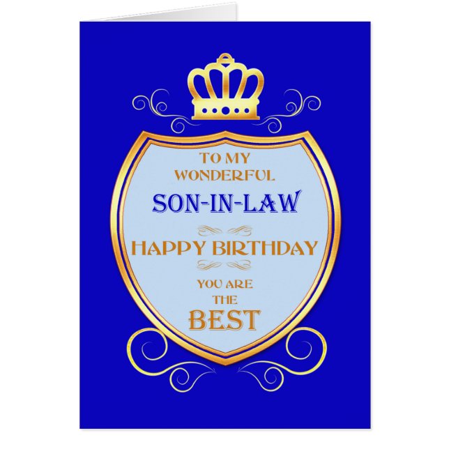 Son-in-Law Birthday with Shield (Front)