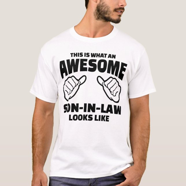 Son-In-Law Gift - Awesome Son-In-Law T-Shirt (Front)