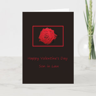 Son in Law   Happy Valentine's Day Roses Holiday Card