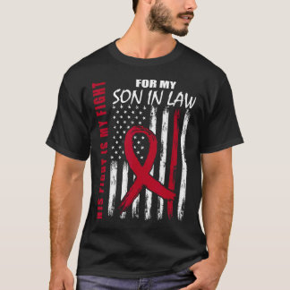 Son In Law Multiple Myeloma Awareness American Fla T-Shirt