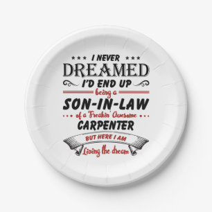 Son In Law Of Awesome Carpenter Paper Plate