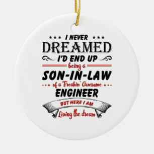 Son In Law Of Awesome Engineer Ceramic Ornament