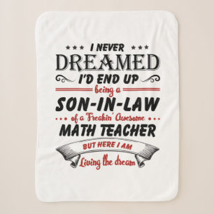 Son In Law Of Awesome Math Teacher Sherpa Blanket