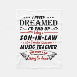 Son In Law Of Awesome Music Teacher Fleece Blanket