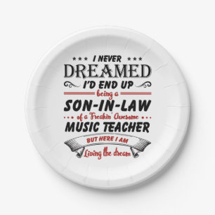 Son In Law Of Awesome Music Teacher Paper Plate