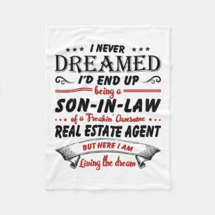 Son In Law Of Awesome Real Estate Agent Fleece Blanket