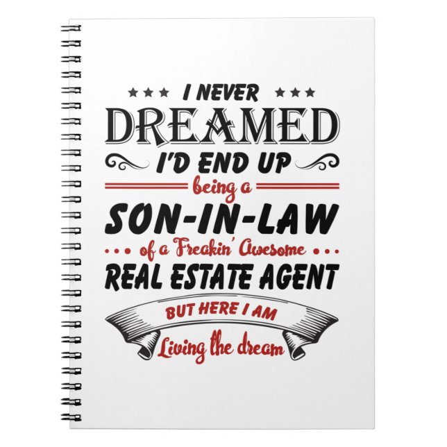 Son In Law Of Awesome Real Estate Agent Notebook (Front)