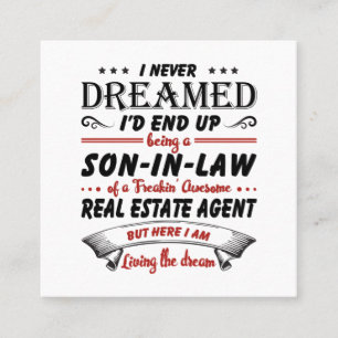 Son In Law Of Awesome Real Estate Agent Square Business Card